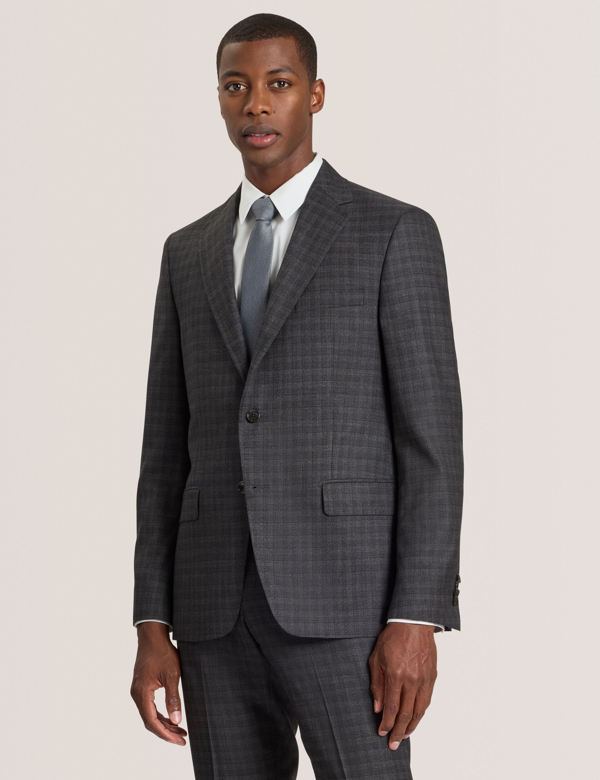Sale|Men WRIGHT-TATTERSALL – Single Breasted Two Button Notch Fully Fashioned Tattersall Suit Jacket - Ted Baker