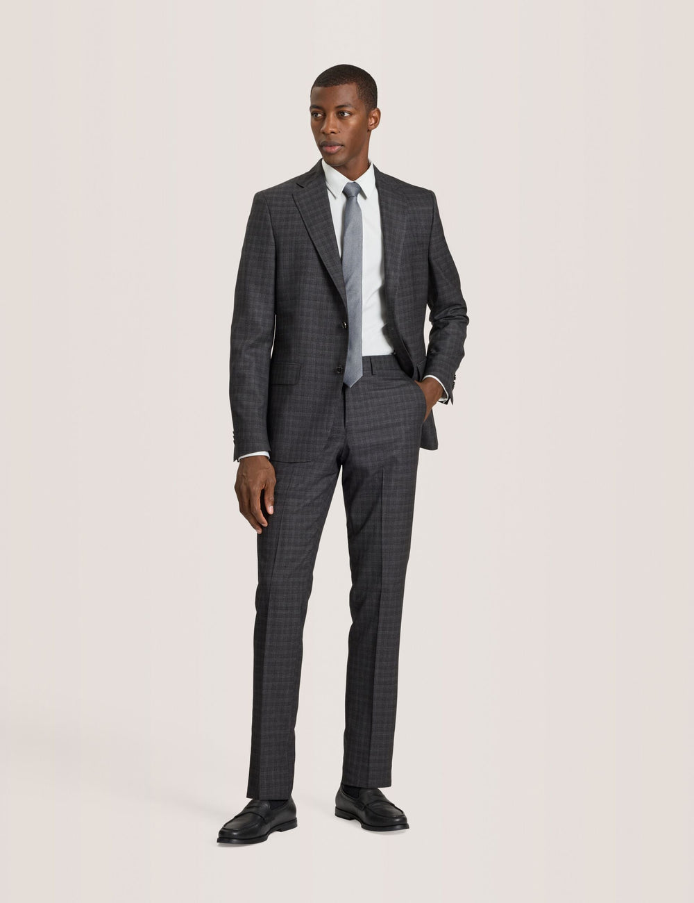 Sale|Men WRIGHT-TATTERSALL – Single Breasted Two Button Notch Fully Fashioned Tattersall Suit Jacket - Ted Baker