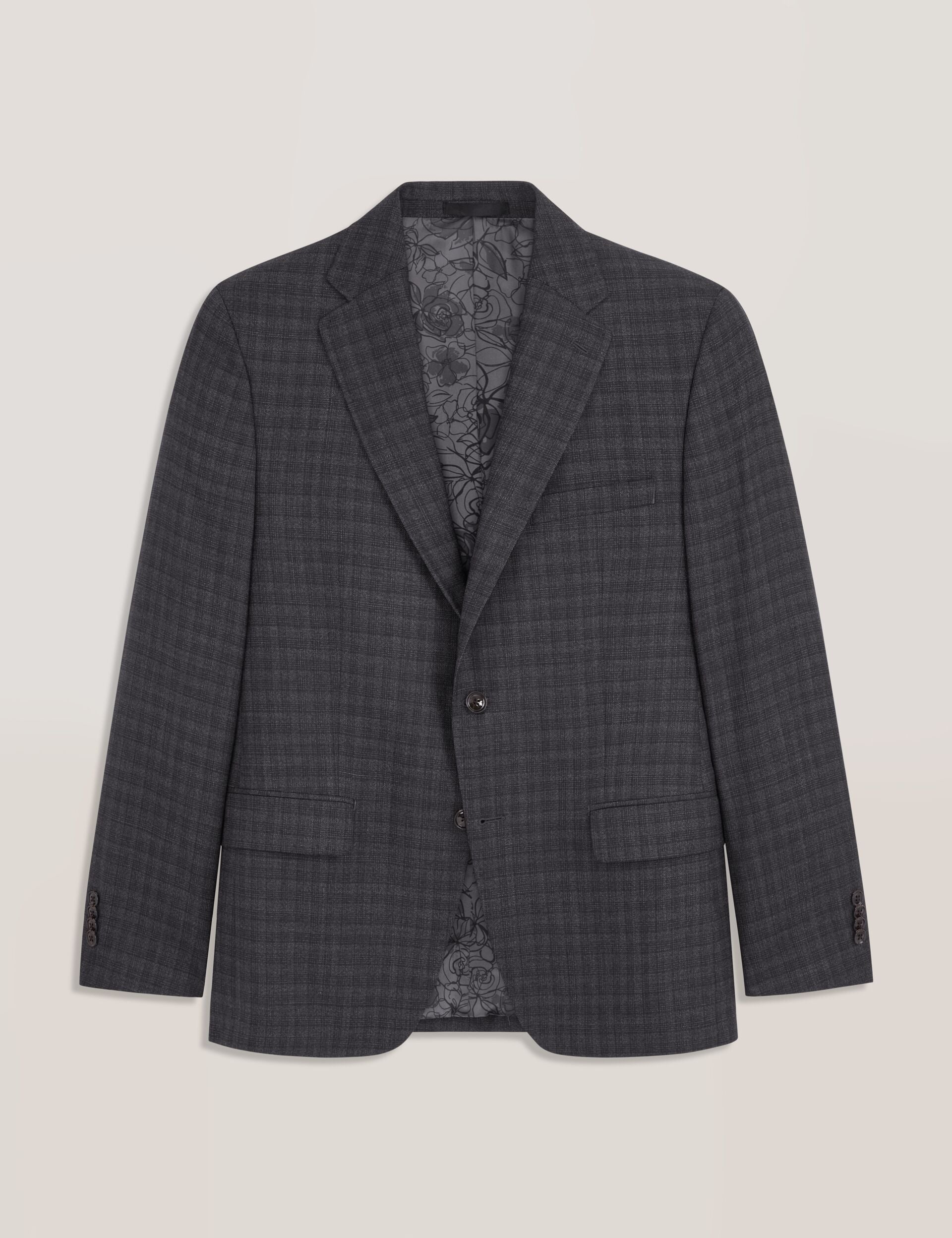 Sale|Men WRIGHT-TATTERSALL – Single Breasted Two Button Notch Fully Fashioned Tattersall Suit Jacket - Ted Baker