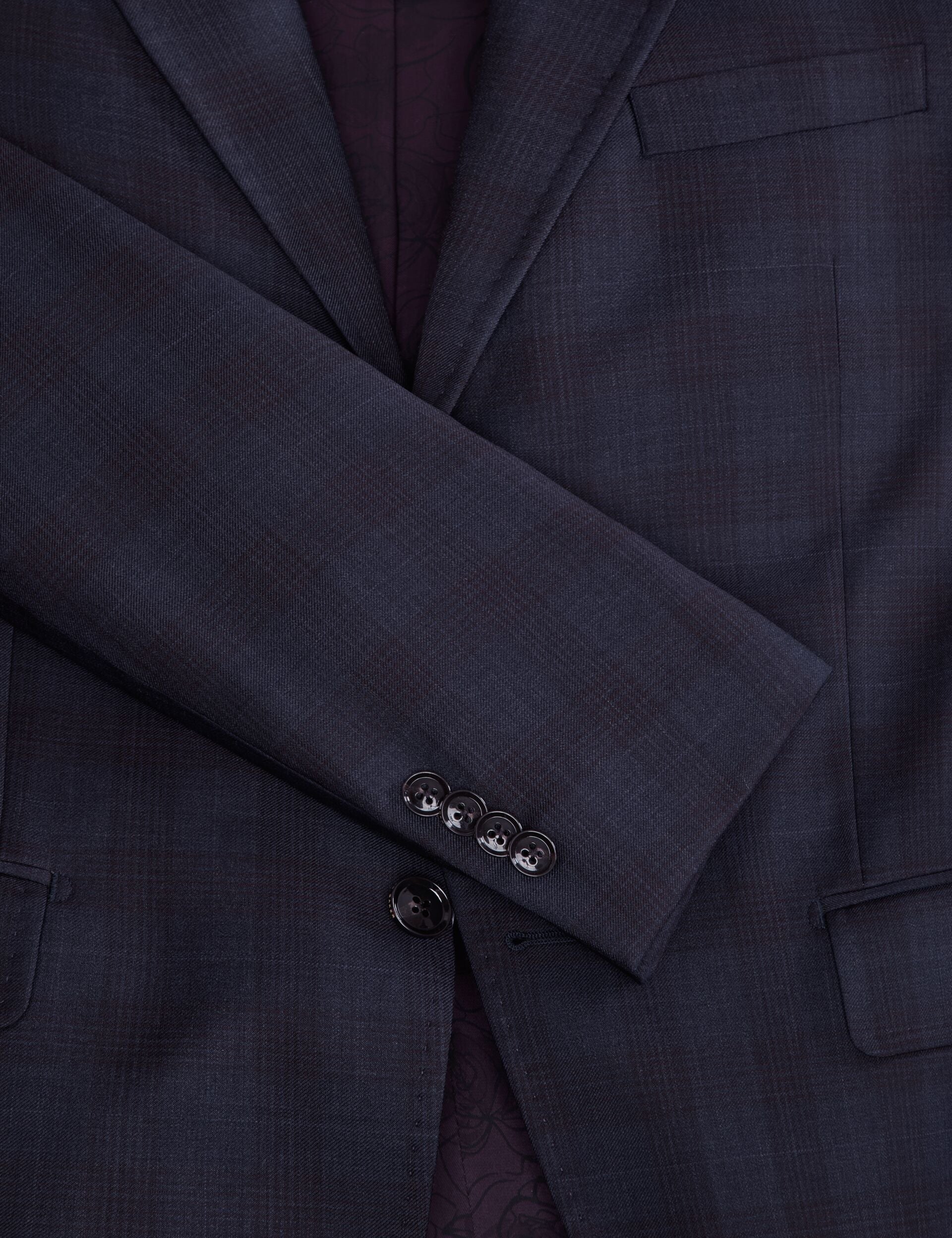 Sale|Men WRIGHT-PLAID – Single Breasted Two Button Notch Fully Fashioned Plaid Suit Jacket - Ted Baker