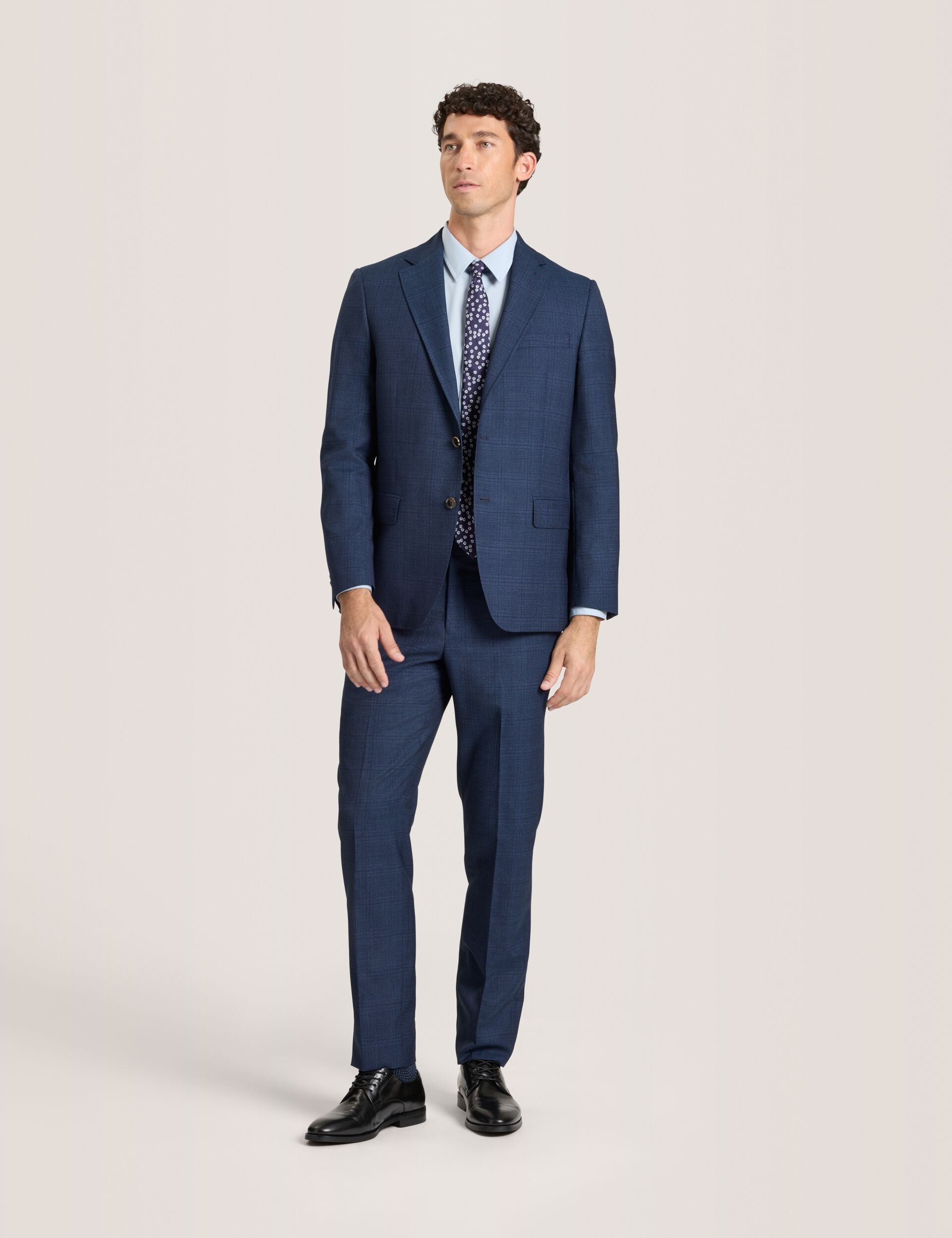 Sale|Men WRIGHT-PLAID – Single Breasted Two Button Notch Fully Fashioned Plaid Suit Jacket - Ted Baker