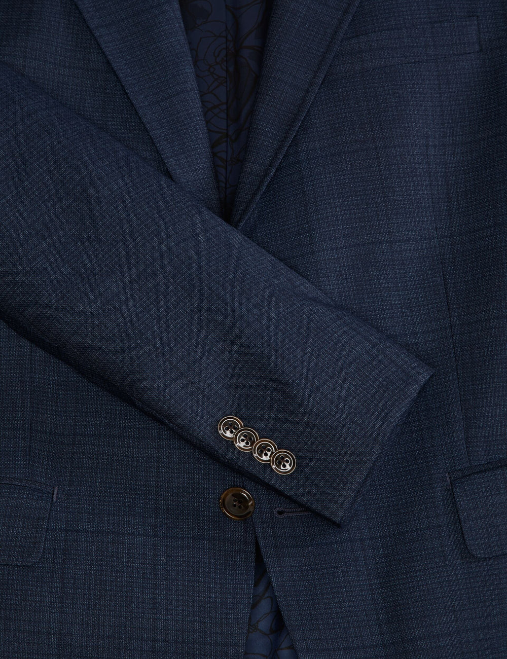 Sale|Men WRIGHT-PLAID – Single Breasted Two Button Notch Fully Fashioned Plaid Suit Jacket - Ted Baker