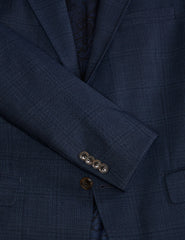 Sale|Men WRIGHT-PLAID – Single Breasted Two Button Notch Fully Fashioned Plaid Suit Jacket - Ted Baker