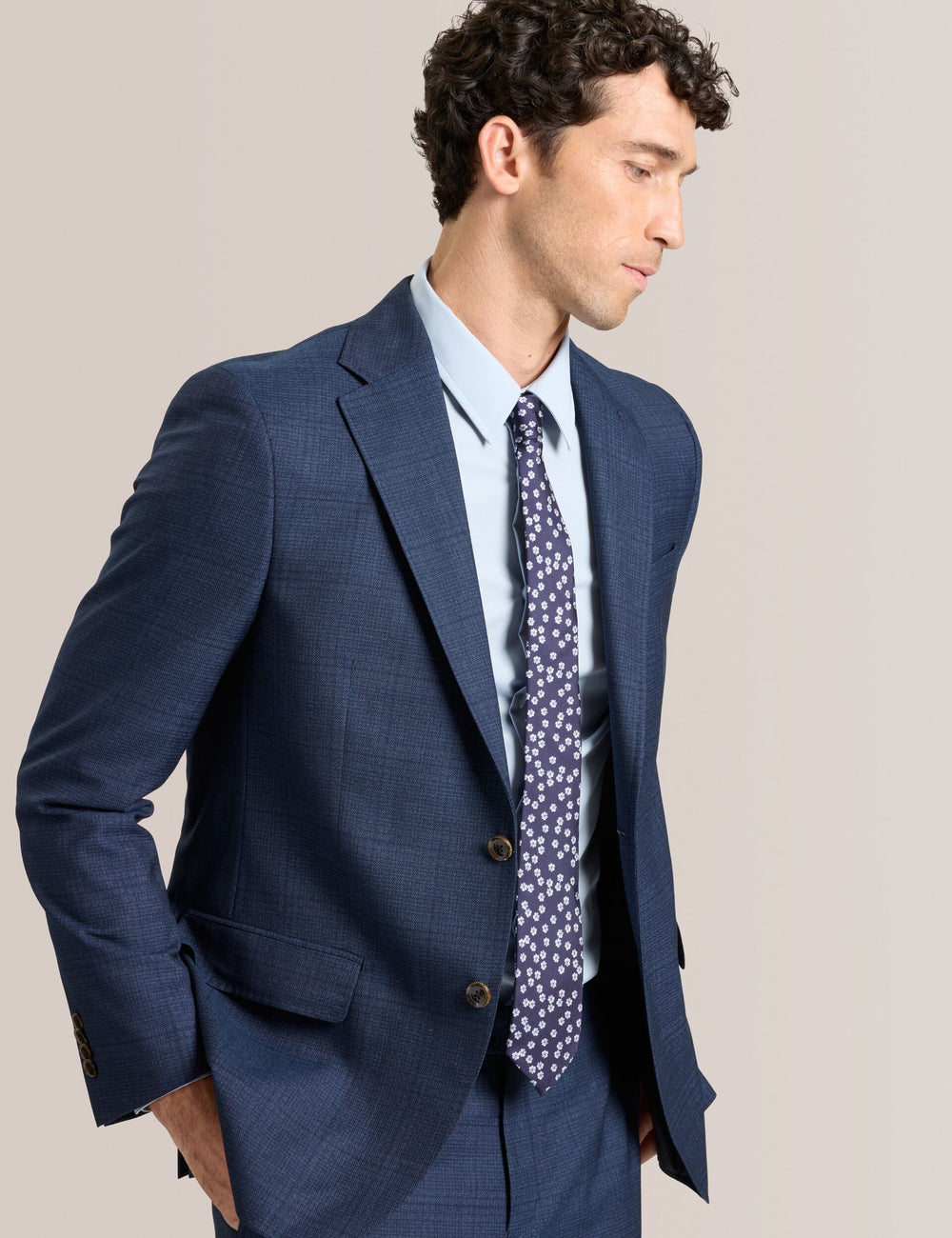 Sale|Men WRIGHT-PLAID – Single Breasted Two Button Notch Fully Fashioned Plaid Suit Jacket - Ted Baker