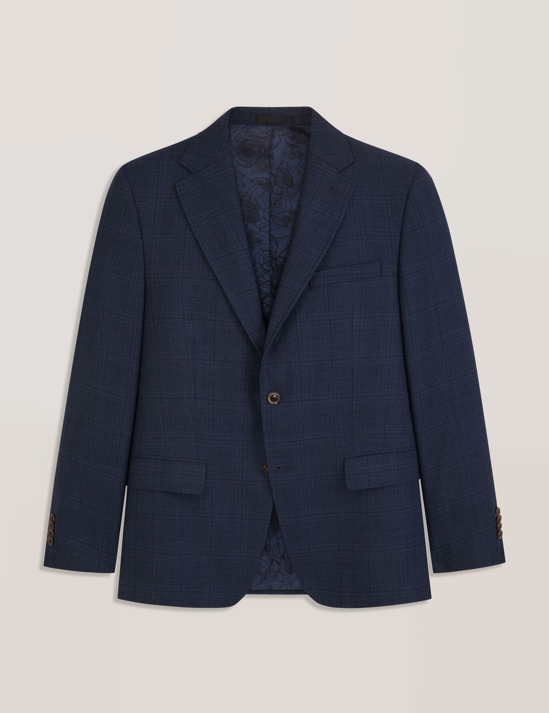 Sale|Men WRIGHT-PLAID – Single Breasted Two Button Notch Fully Fashioned Plaid Suit Jacket - Ted Baker