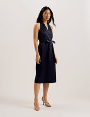 Women TEERUD - Tailored Satin Midi Dress with Belt - Ted Baker