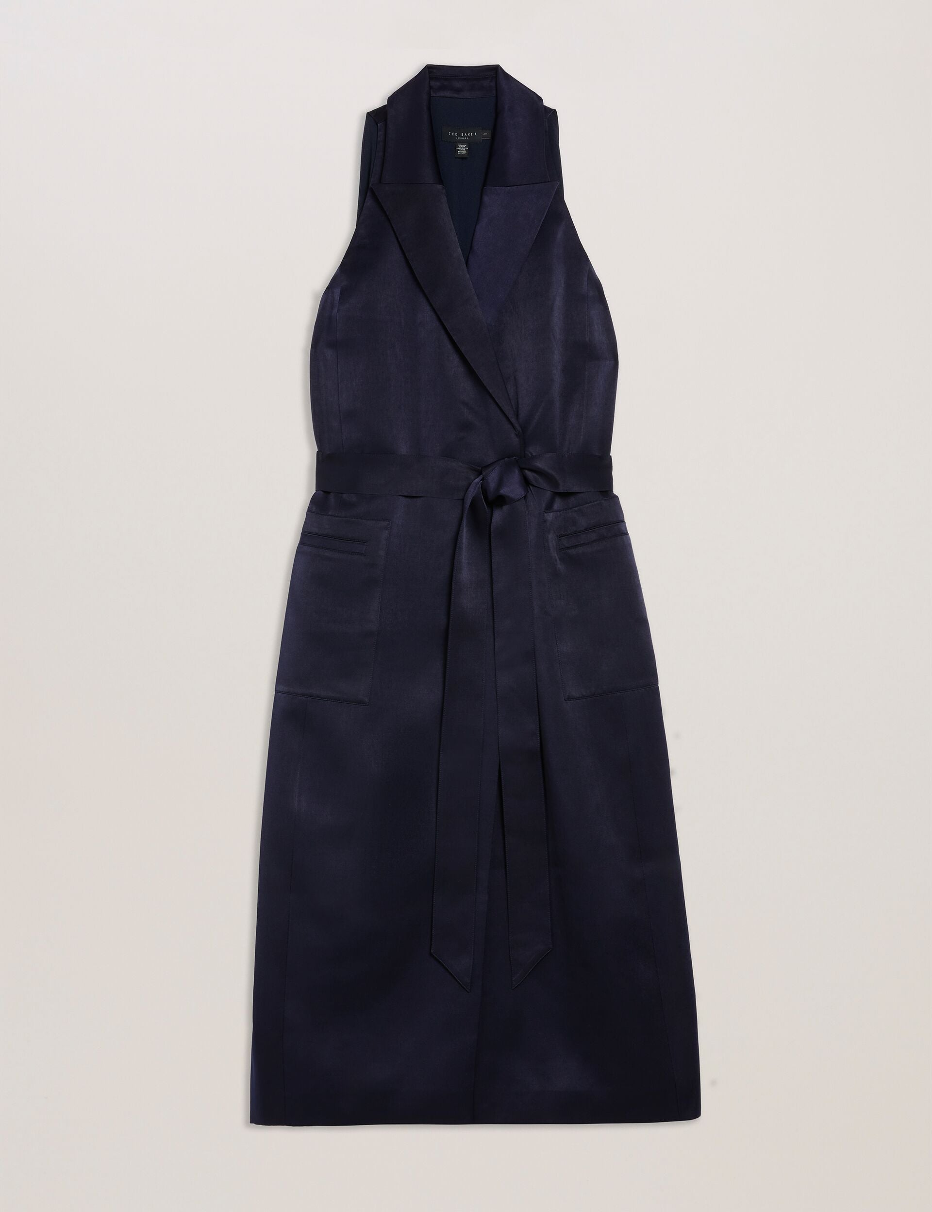 Women TEERUD - Tailored Satin Midi Dress with Belt - Ted Baker