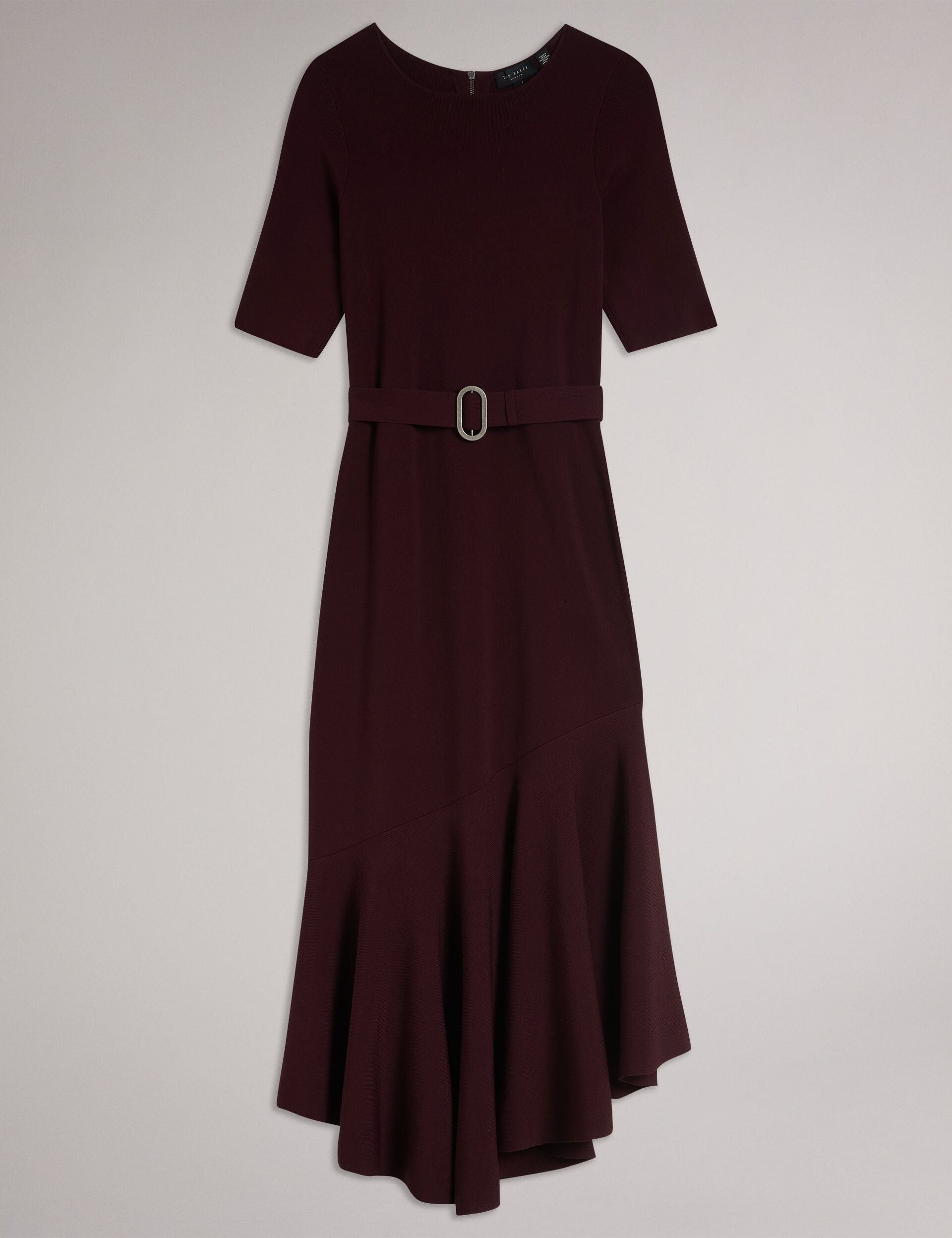 Women SAMALEE - Flippy Hem Knitted Midi Dress - Ted Baker