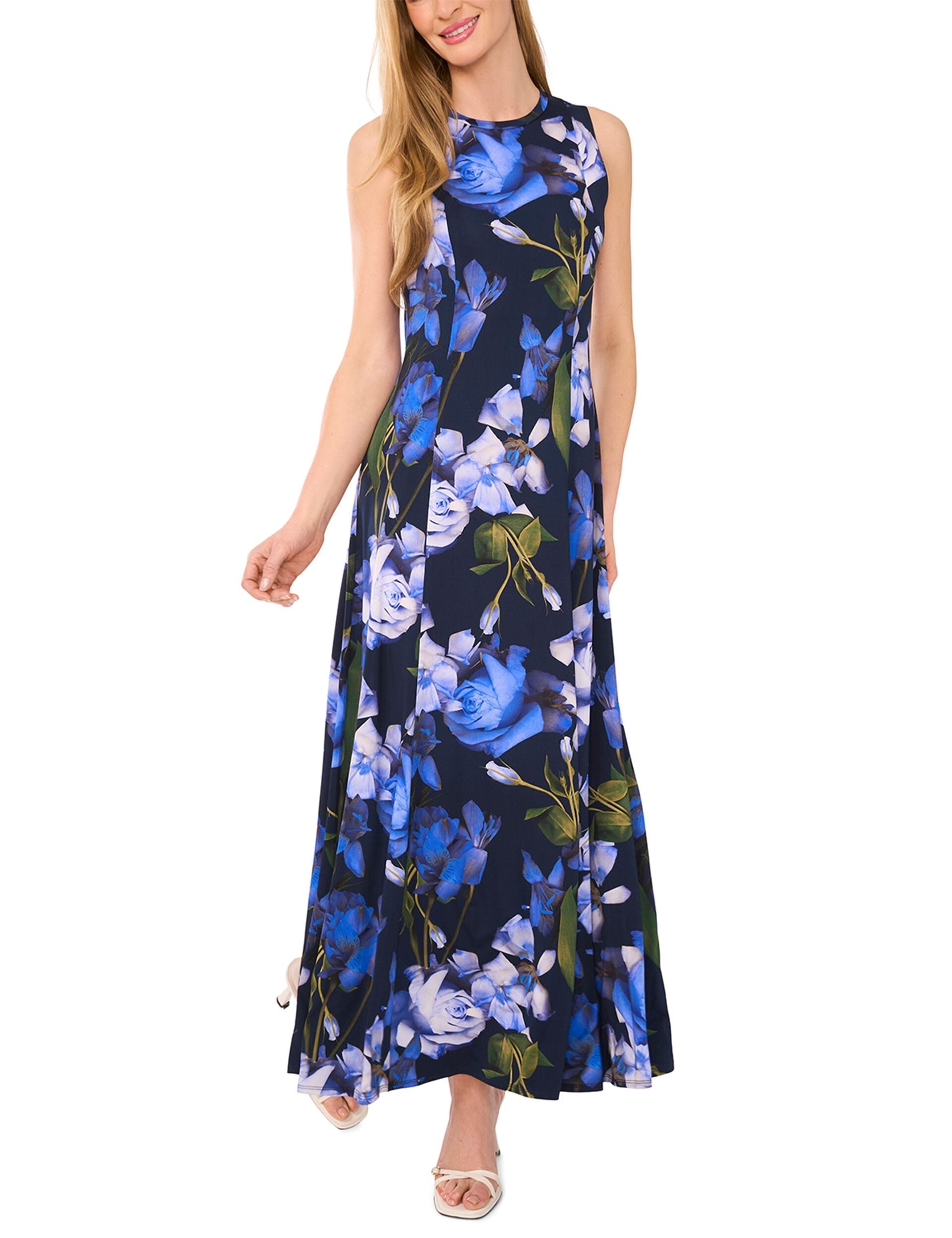 Women SHORT SLEEVE MAXI DRESS - Navy - Ted Baker