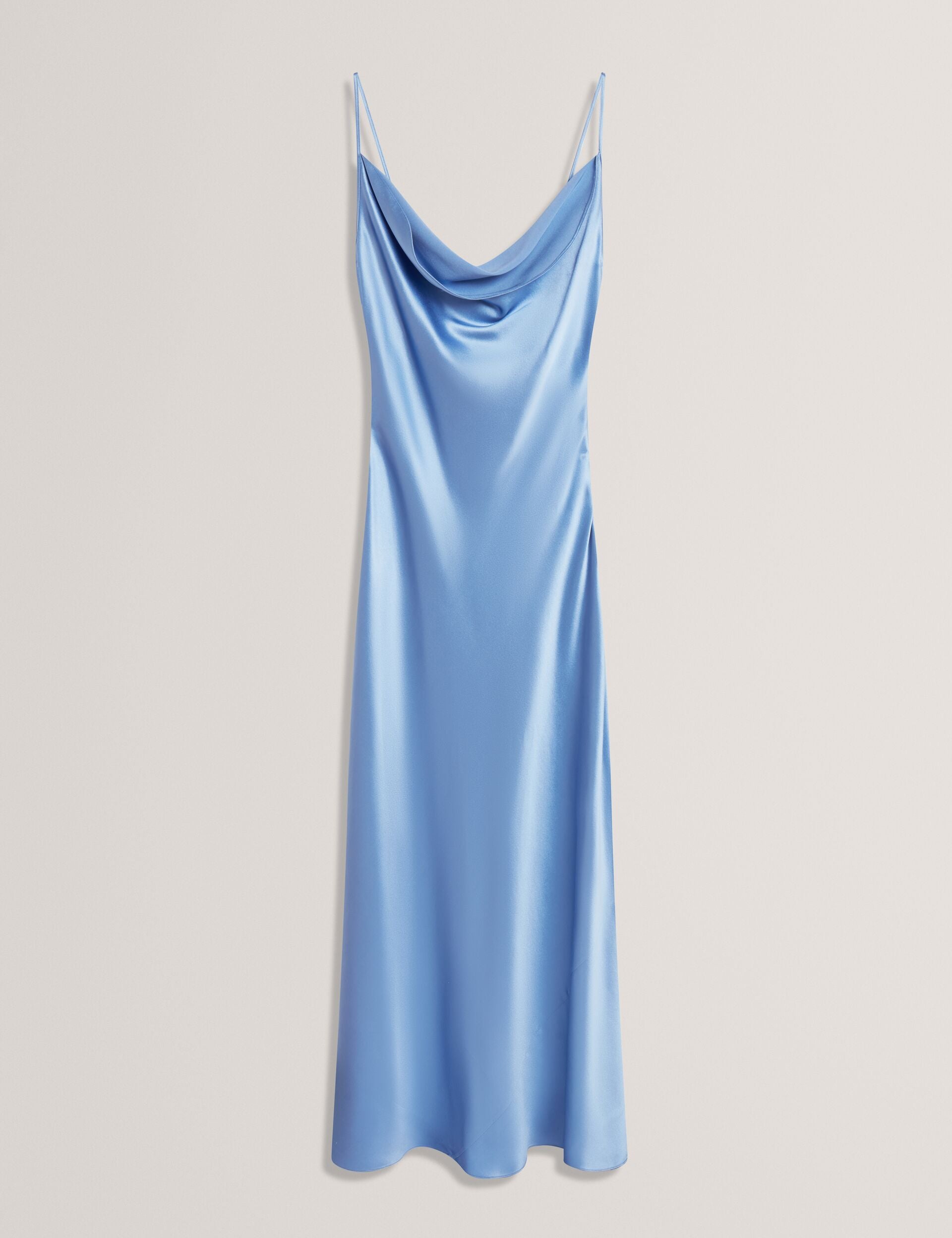 Women MIDI SILK SLIP DRESS - Mid-Blue - Ted Baker