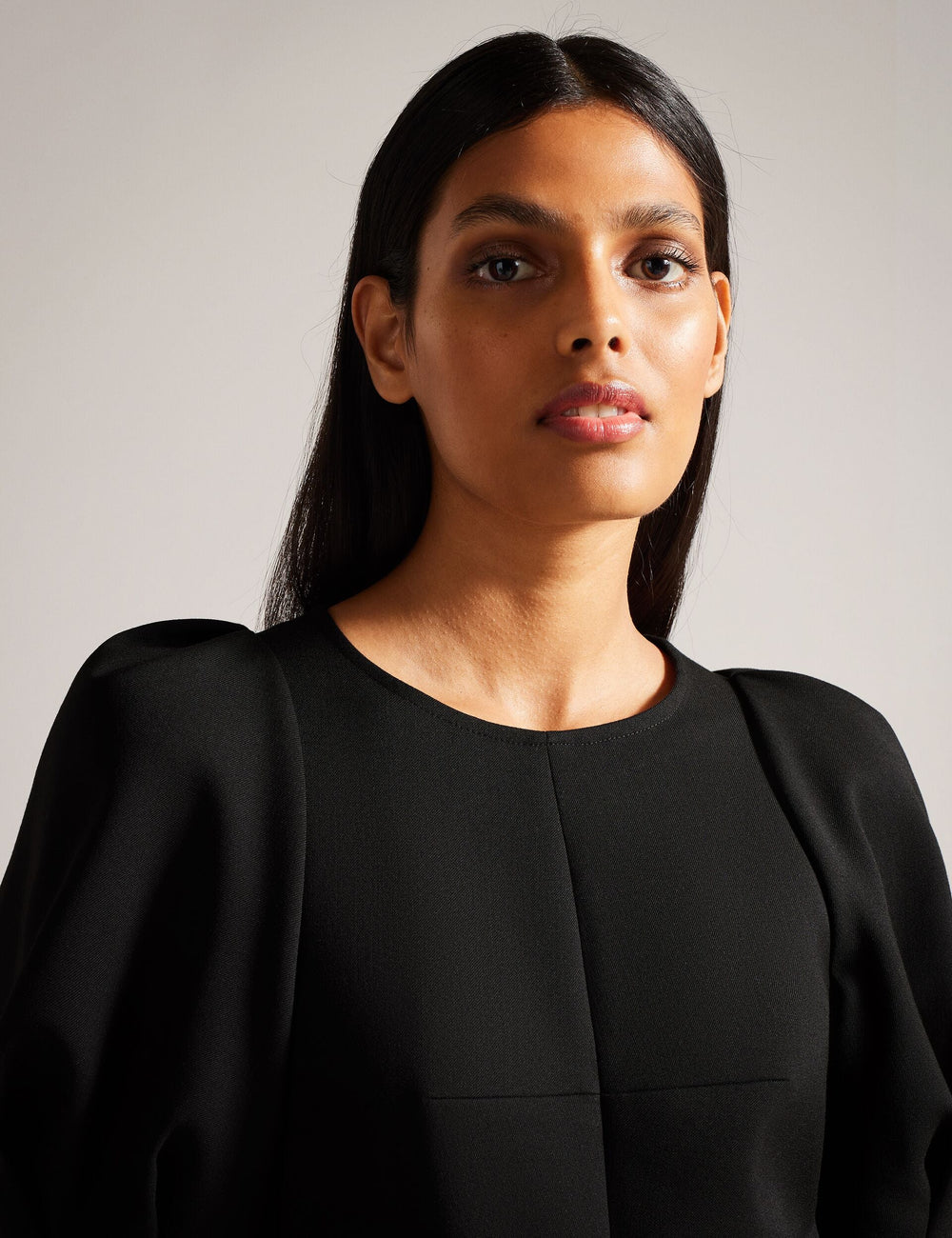 Women GABYELA - Structured Puff Sleeve Midi Dress With Belt - Ted Baker