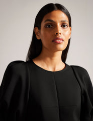 Women GABYELA - Structured Puff Sleeve Midi Dress With Belt - Ted Baker