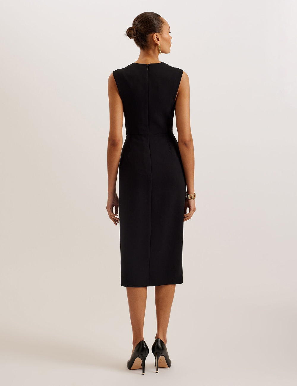 Women MANABDL - Tailored Sleeveless Midi Dress With Front Split - Ted Baker