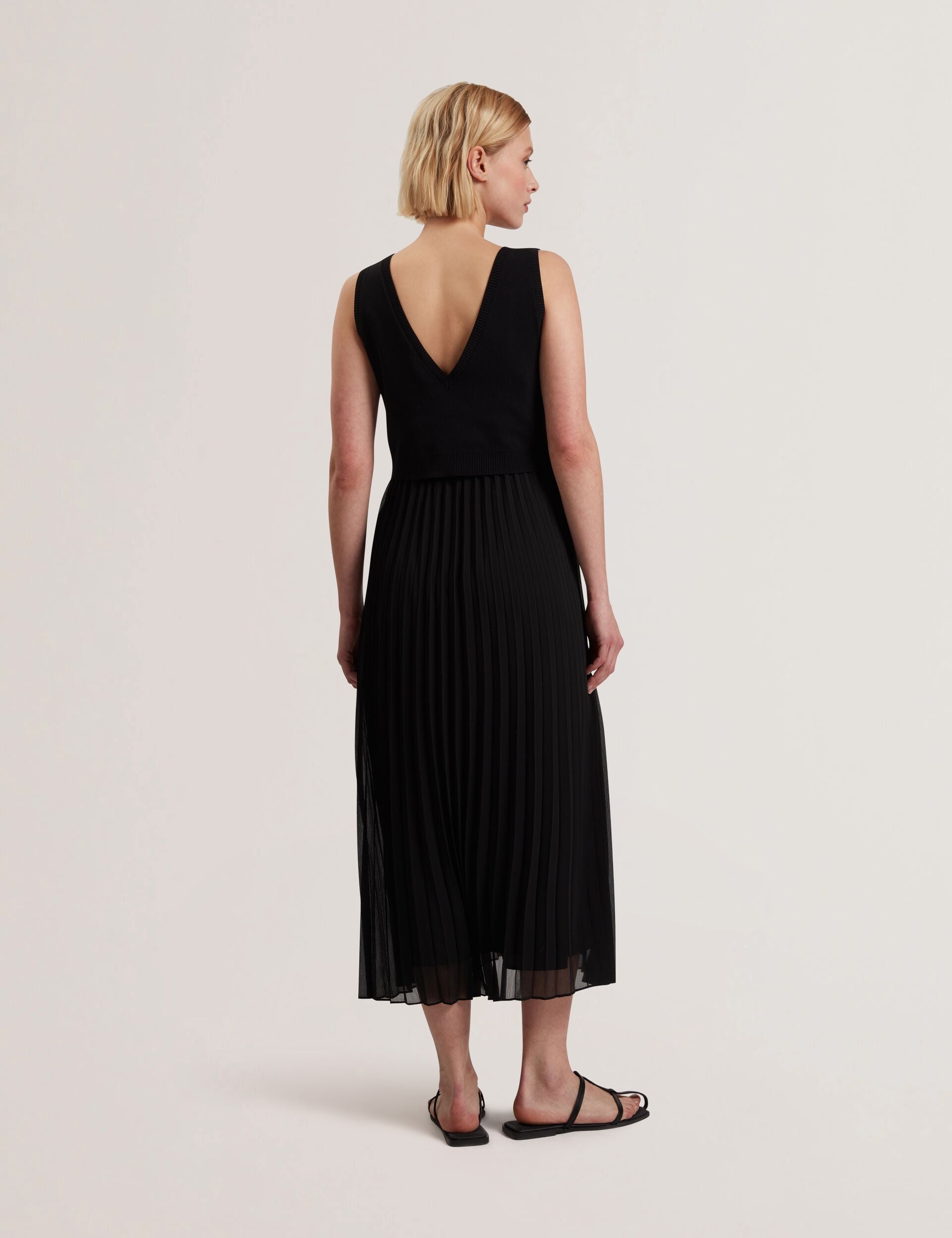 Women LARNAHH - Pleated Midi Dress With Removable Knit Tank - Ted Baker