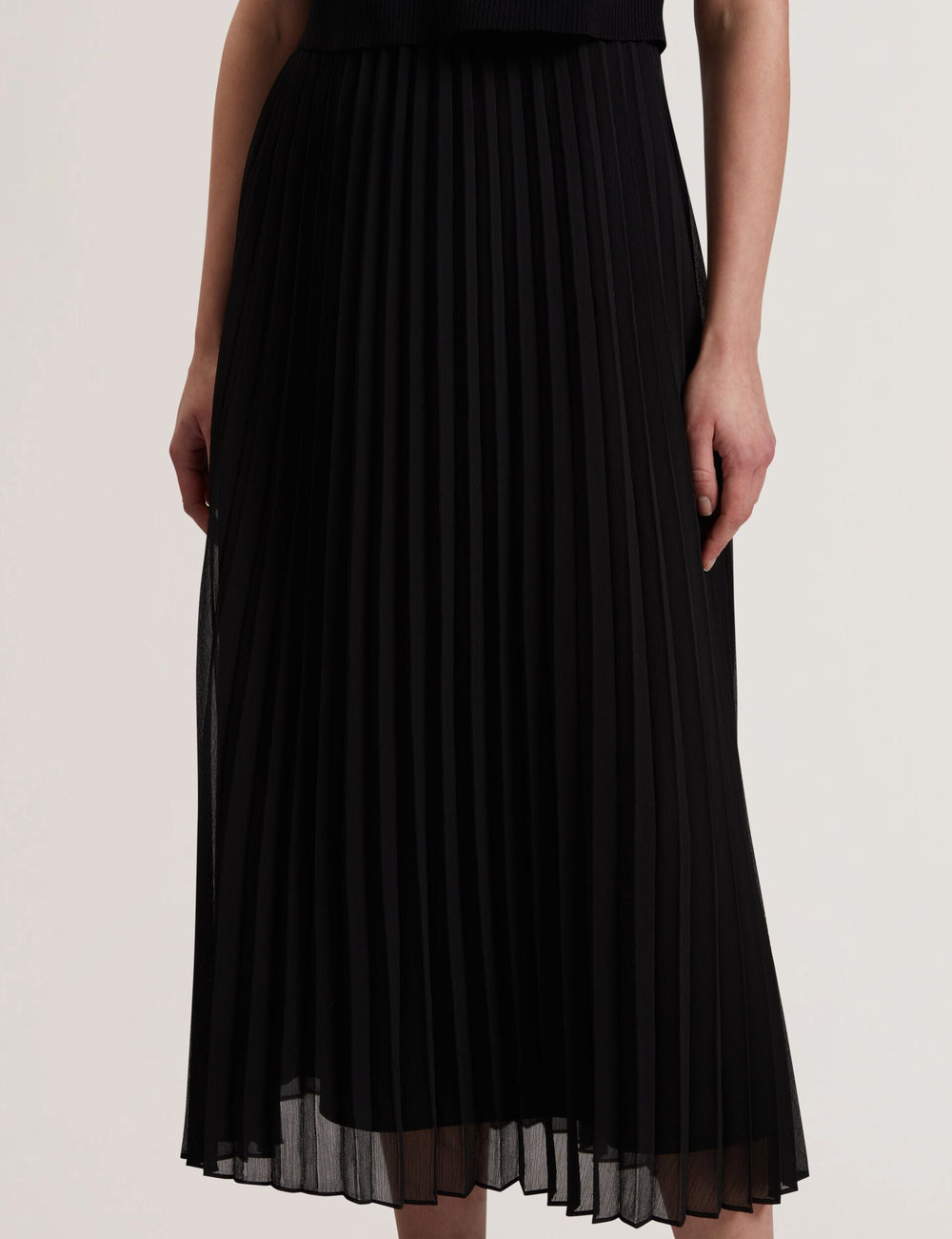 Women LARNAHH - Pleated Midi Dress With Removable Knit Tank - Ted Baker