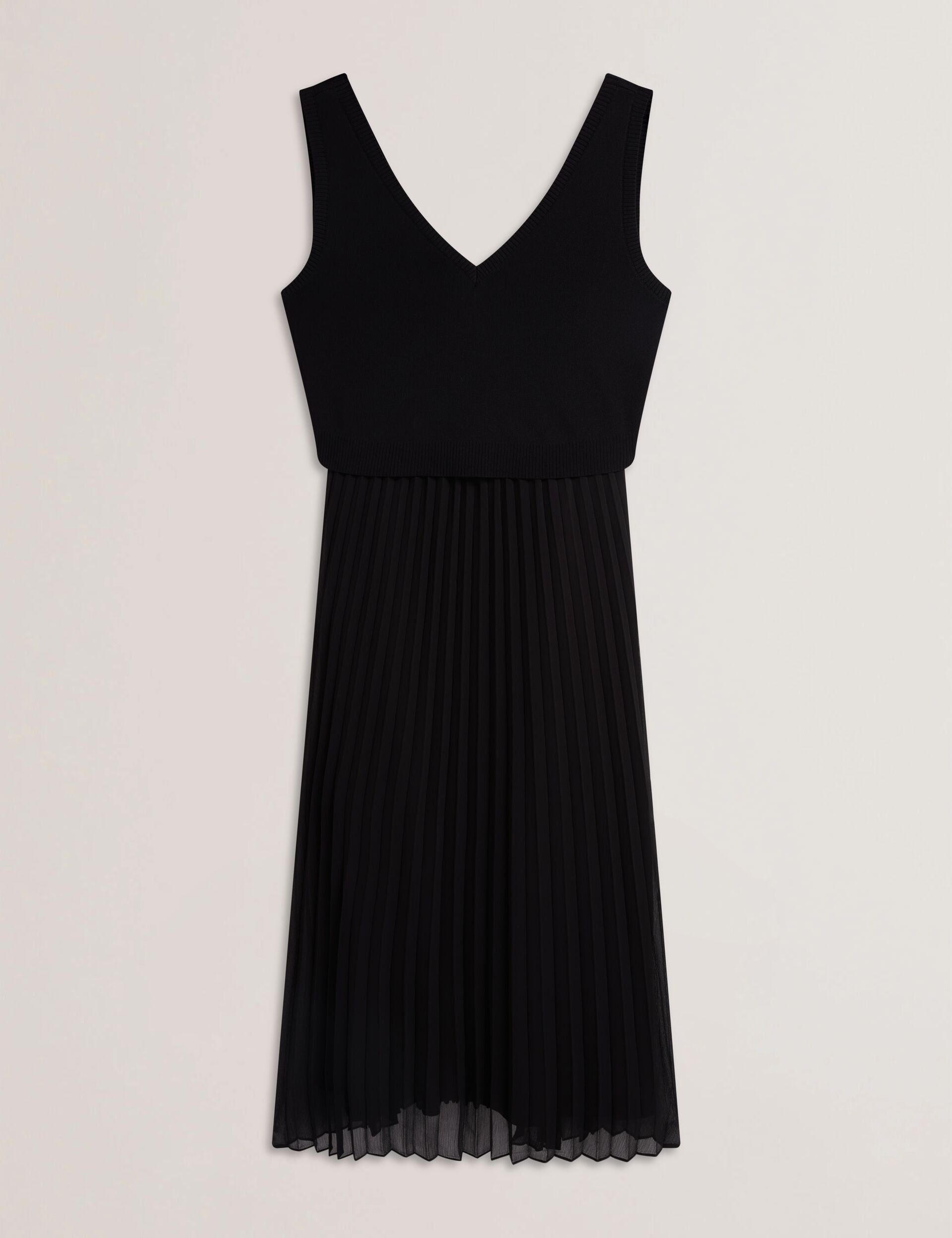 Women LARNAHH - Pleated Midi Dress With Removable Knit Tank - Ted Baker