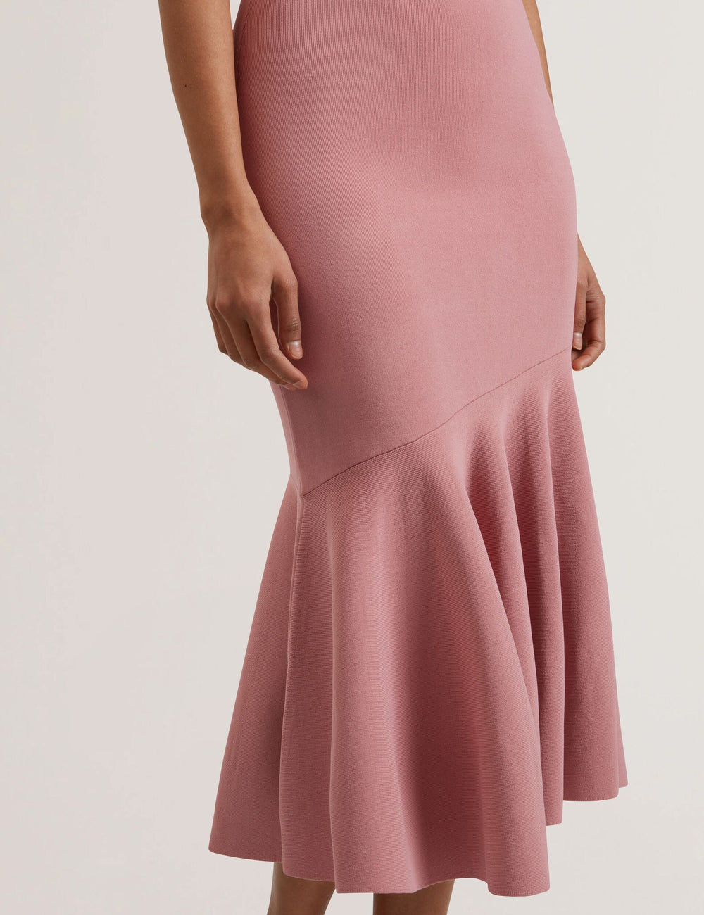 Women MIYHAA - Flippy Hem Square Neck Knitted Midi Dress - Ted Baker