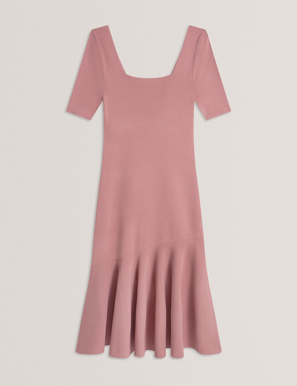 Women MIYHAA - Flippy Hem Square Neck Knitted Midi Dress - Ted Baker