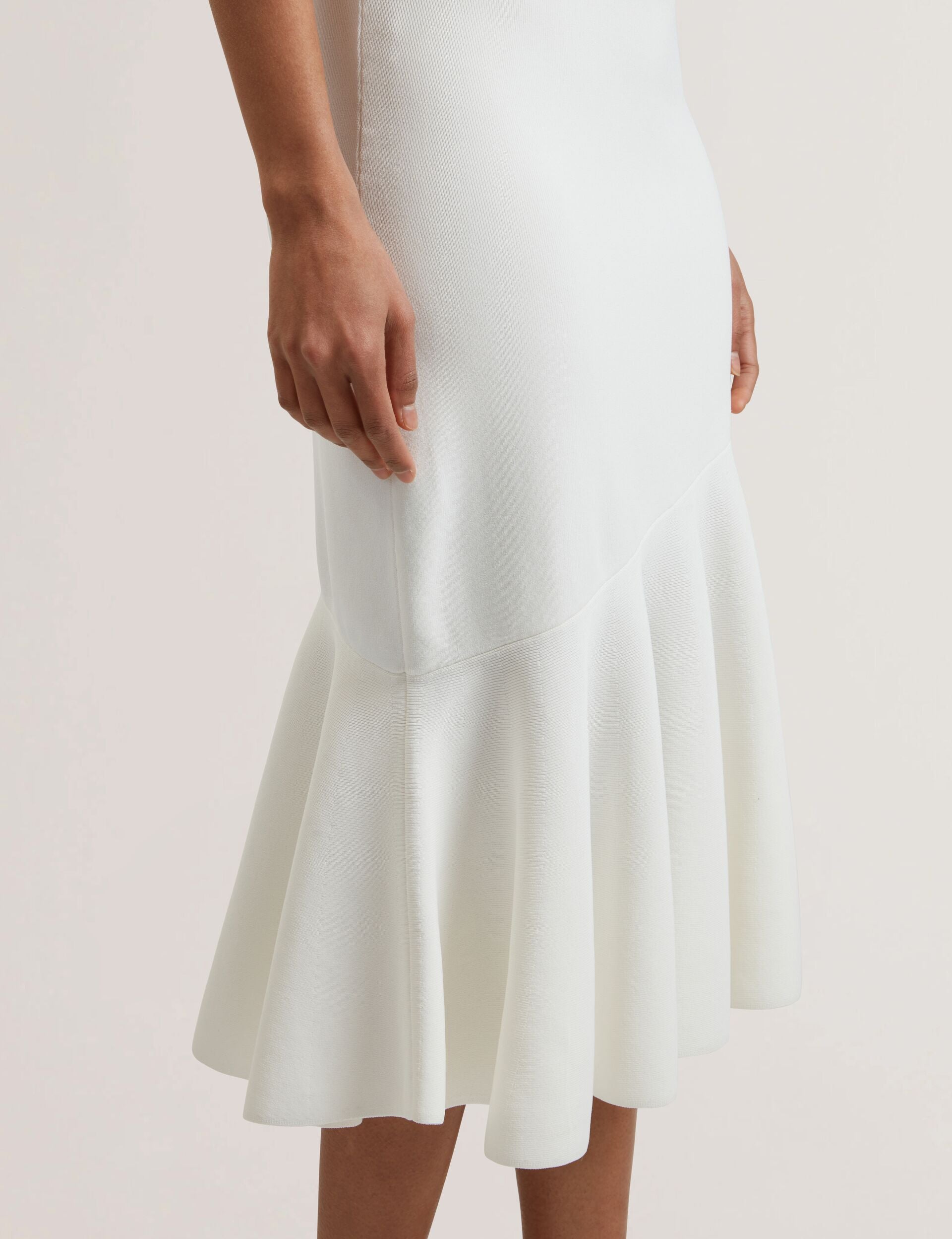 Women MIYHAA - Flippy Hem Square Neck Knitted Midi Dress - Ted Baker