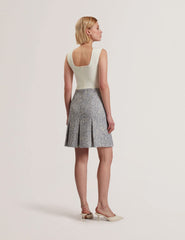 Women VULPAM - Sleeveless Knit Bodice Boucle Mini Dress - Ted Baker
