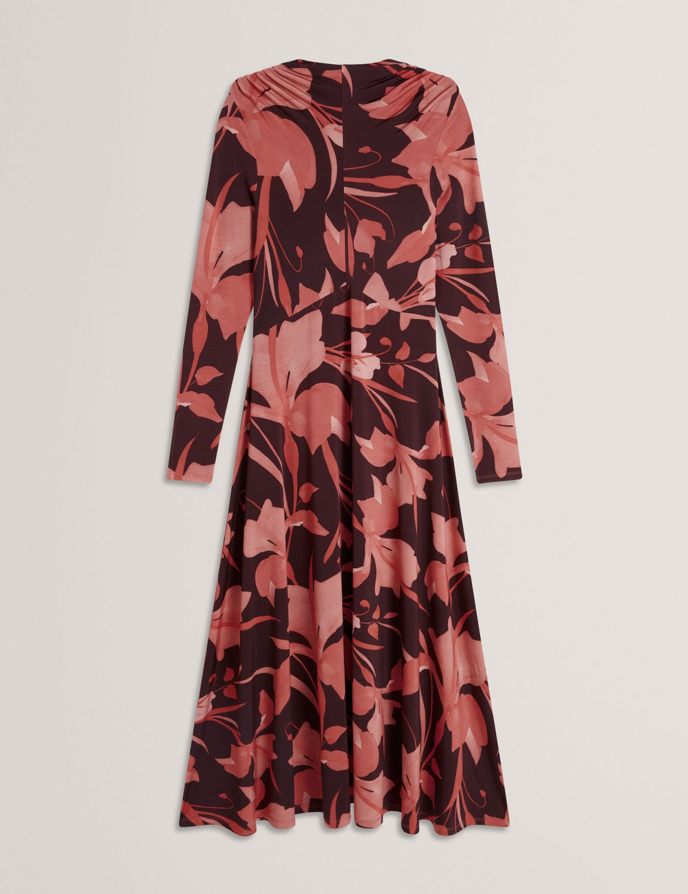 Women STARLAH - Slinky Printed Jersey Long Sleeve Midi Dress - Ted Baker