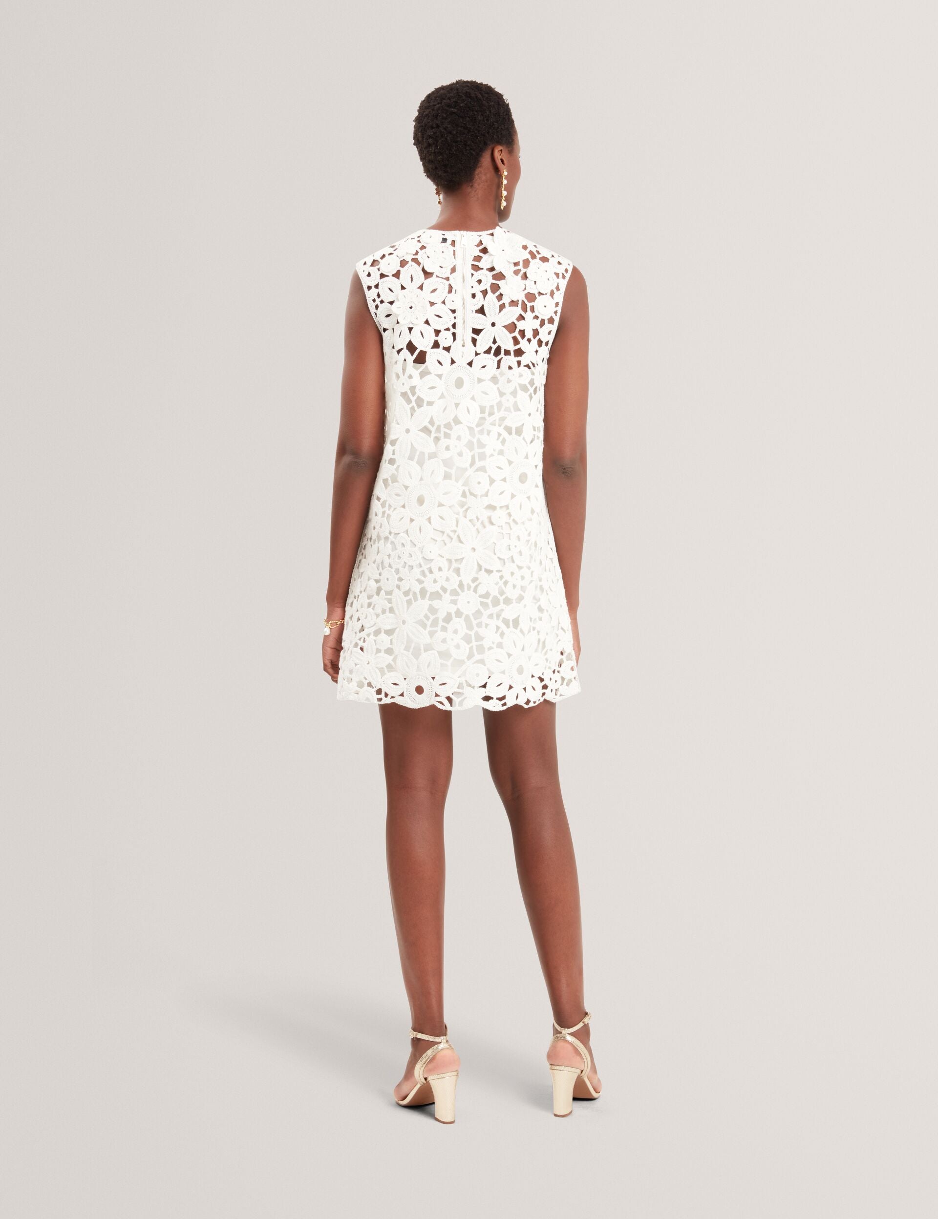 Women MIIKKA - Crochet Sleeveless Mini Shift Dress - Ted Baker