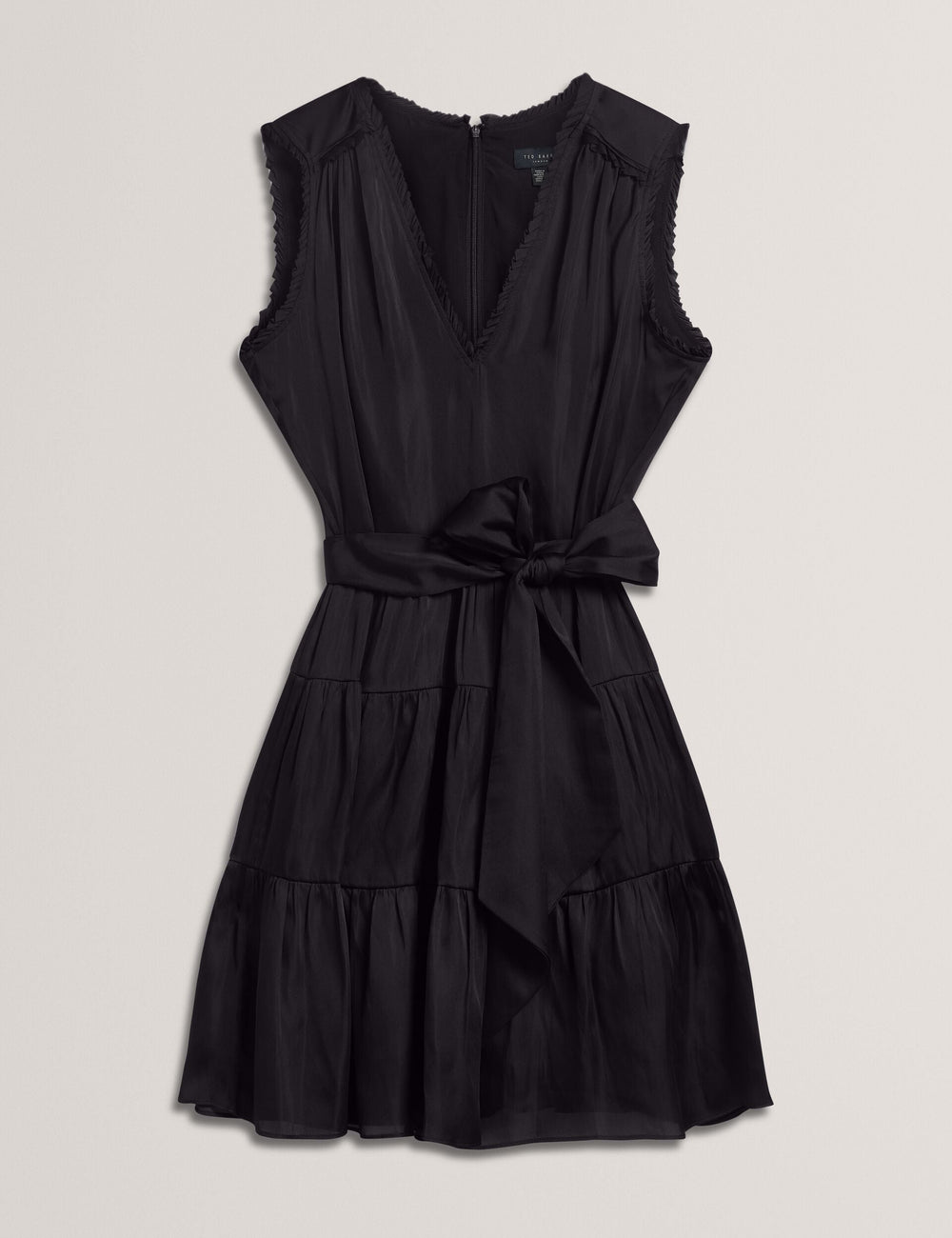 Women OTIANA - Sleeveless Tie Waist Tiered Mini Dress - Ted Baker