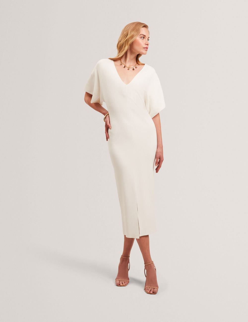 Women REBEXXA - Wide Sleeve Knitted Bodycon Midi Dress - Ted Baker