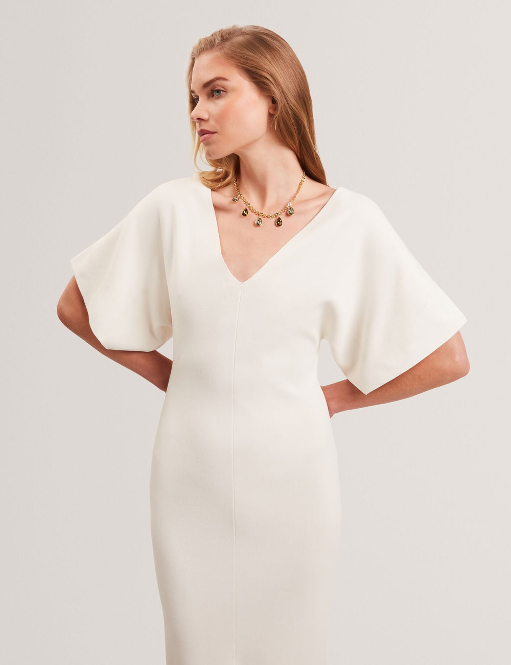 Women REBEXXA - Wide Sleeve Knitted Bodycon Midi Dress - Ted Baker