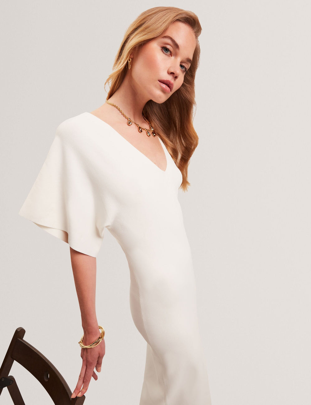 Women REBEXXA - Wide Sleeve Knitted Bodycon Midi Dress - Ted Baker