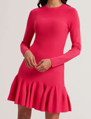 Women LOISSS - Flounce Hem Long Sleeve Knitted Mini Dress - Ted Baker