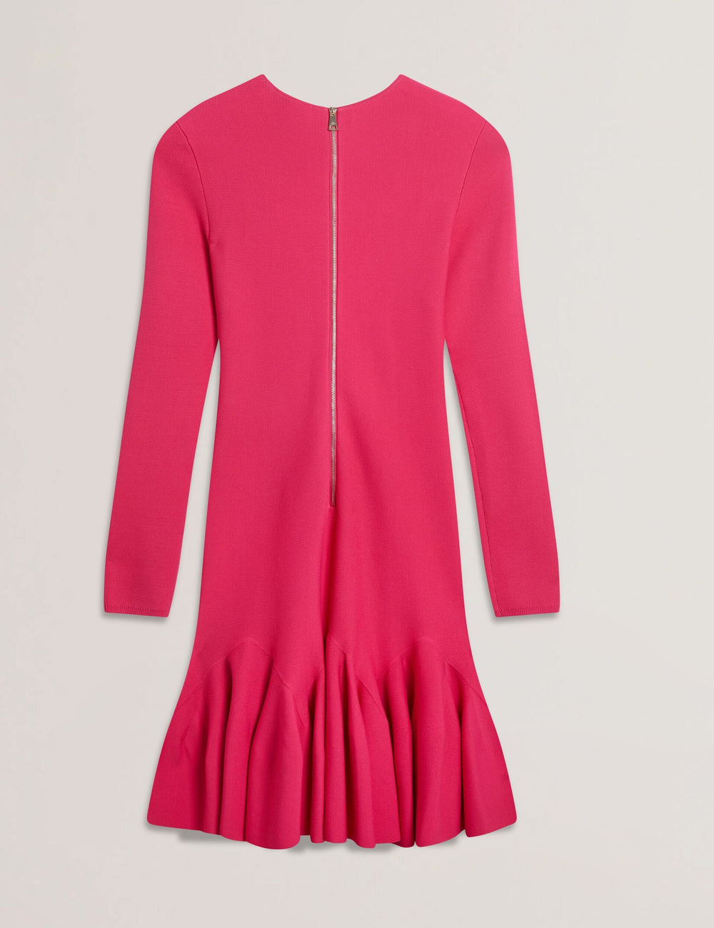 Women LOISSS - Flounce Hem Long Sleeve Knitted Mini Dress - Ted Baker