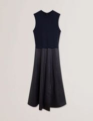 Women LABASA - Sleeveless Knit Faux Leather Midi Dress - Ted Baker