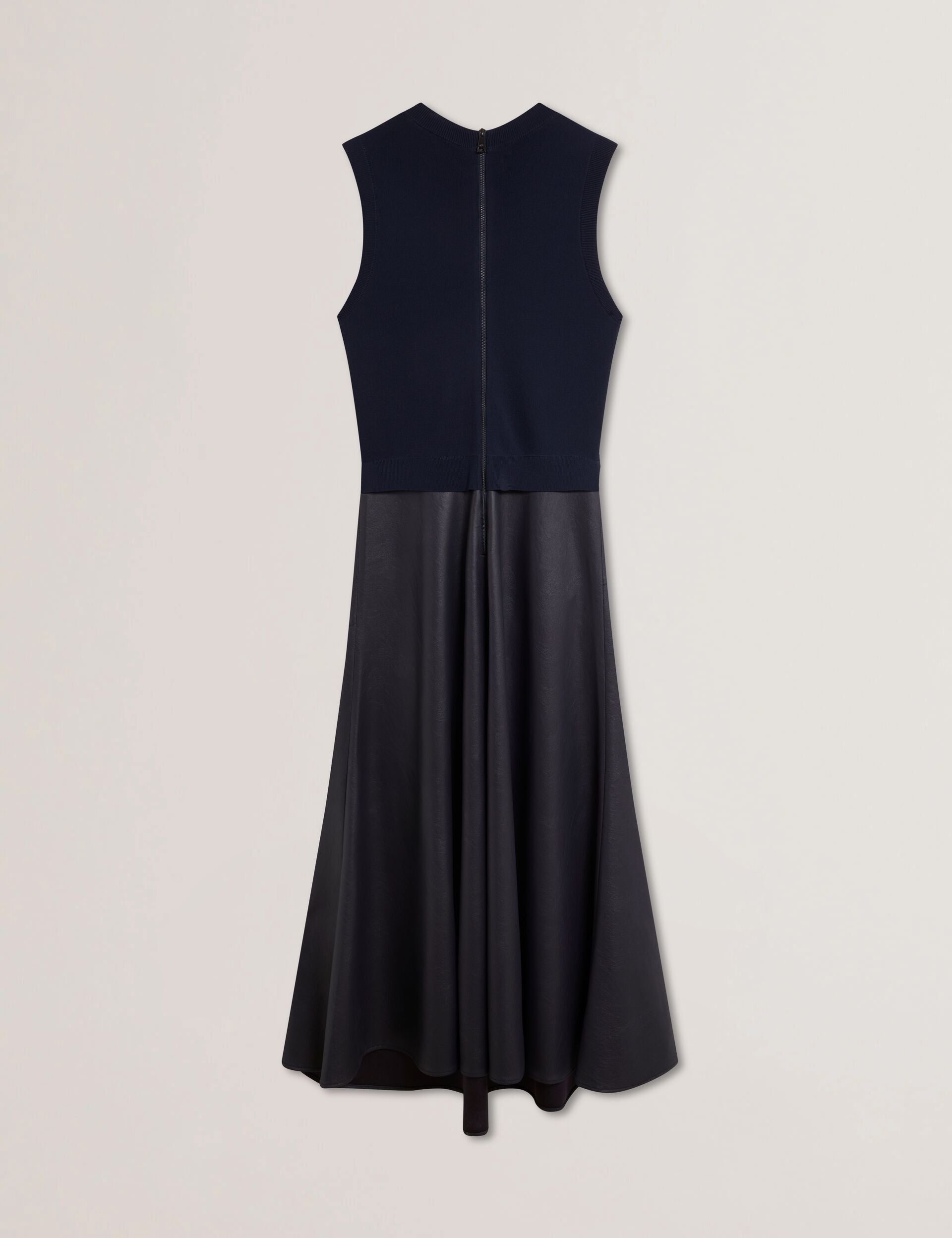Women LABASA - Sleeveless Knit Faux Leather Midi Dress - Ted Baker