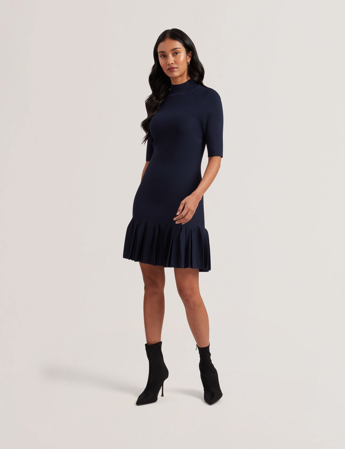 Women CANDDY - Pleated Hem Bodycon Knit Mini Dress - Ted Baker