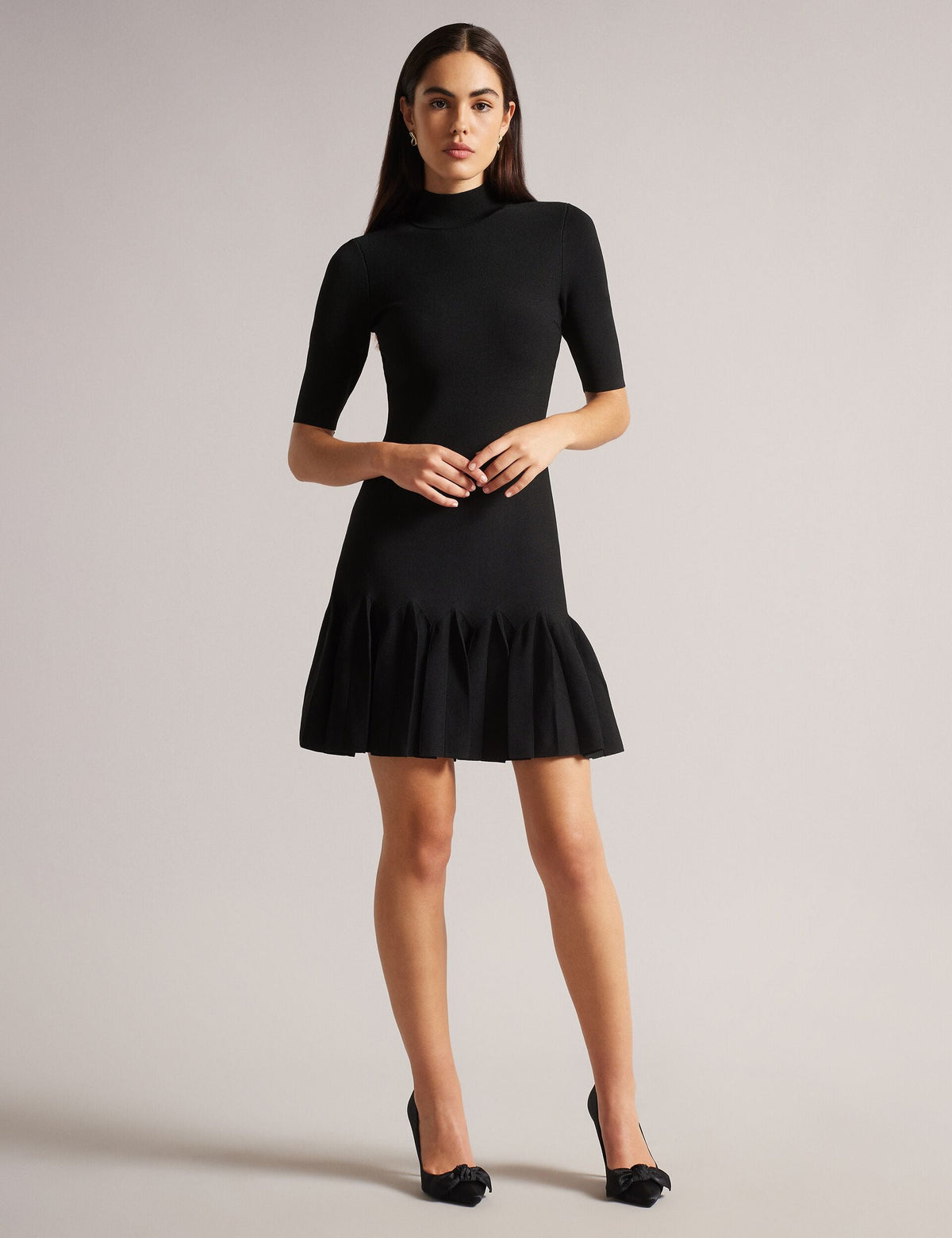 Women CANDDY - Pleated Hem Bodycon Knit Mini Dress - Ted Baker
