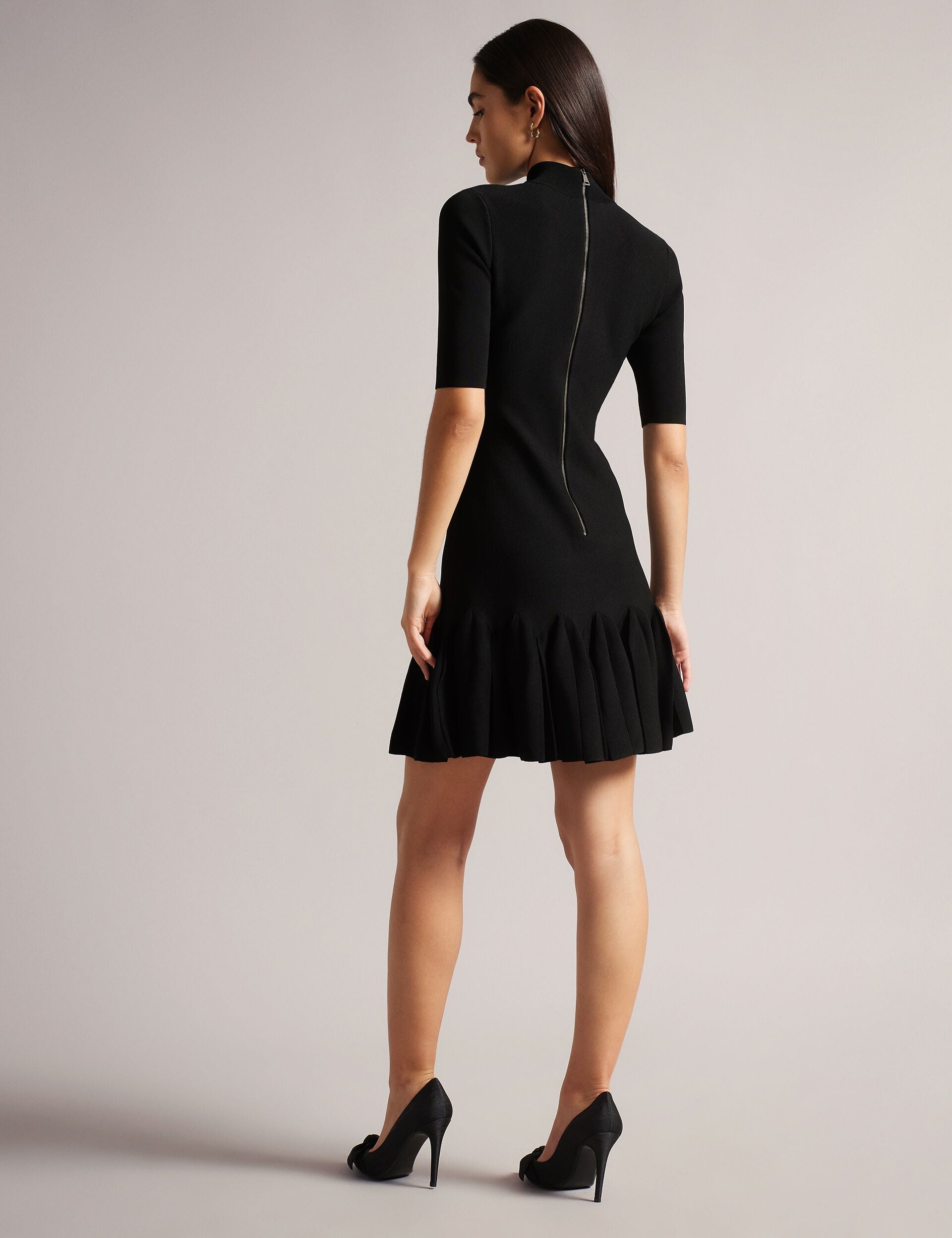 Women CANDDY - Pleated Hem Bodycon Knit Mini Dress - Ted Baker