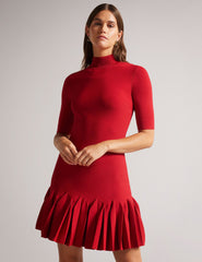 Women CANDDY - Pleated Hem Bodycon Knit Mini Dress - Ted Baker