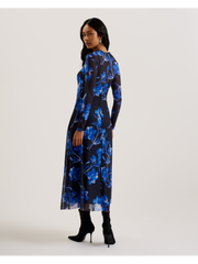 Women ROZEEN - Mesh Long Sleeve Printed Dress - Ted Baker