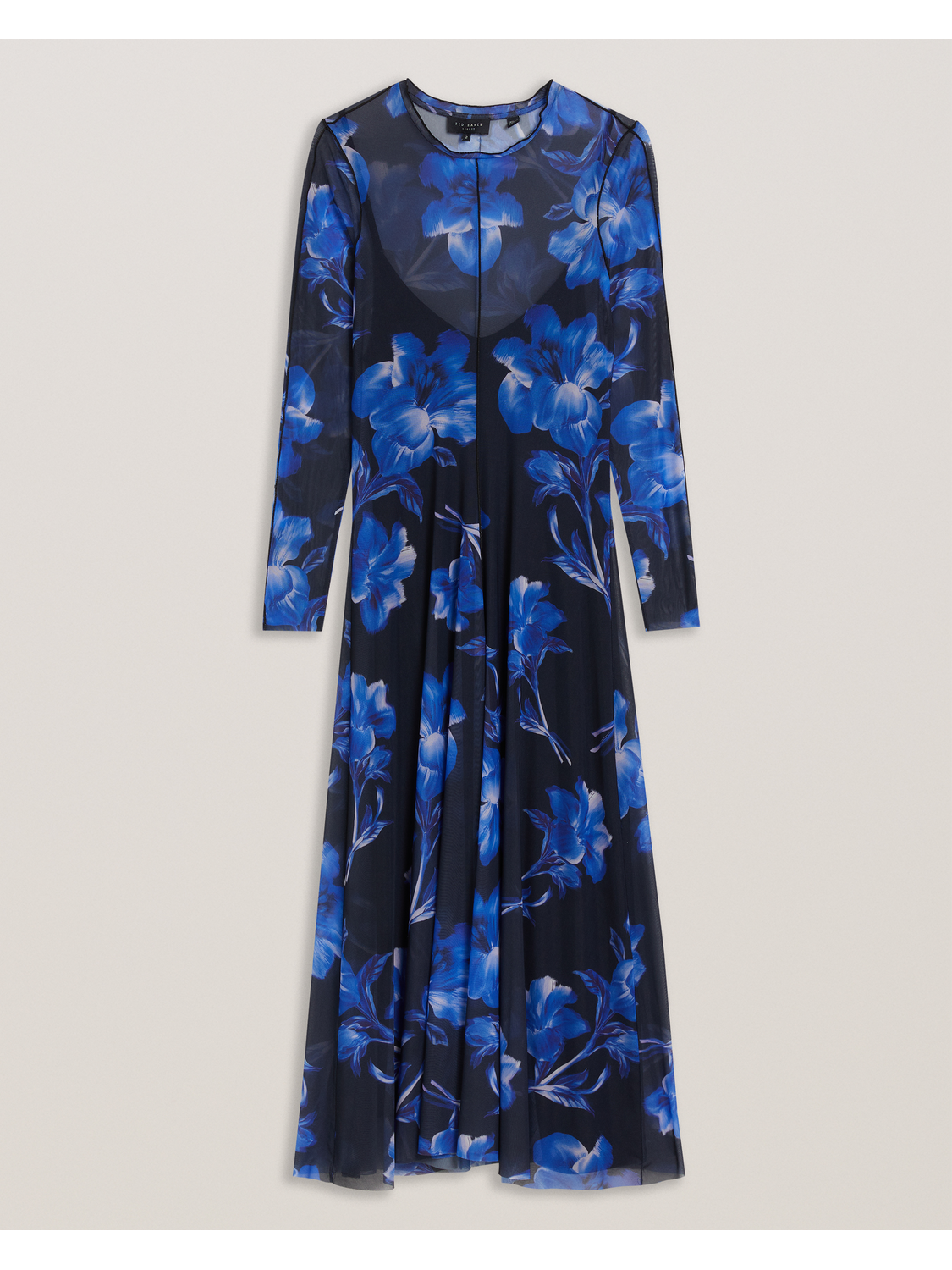 Women ROZEEN - Mesh Long Sleeve Printed Dress - Ted Baker
