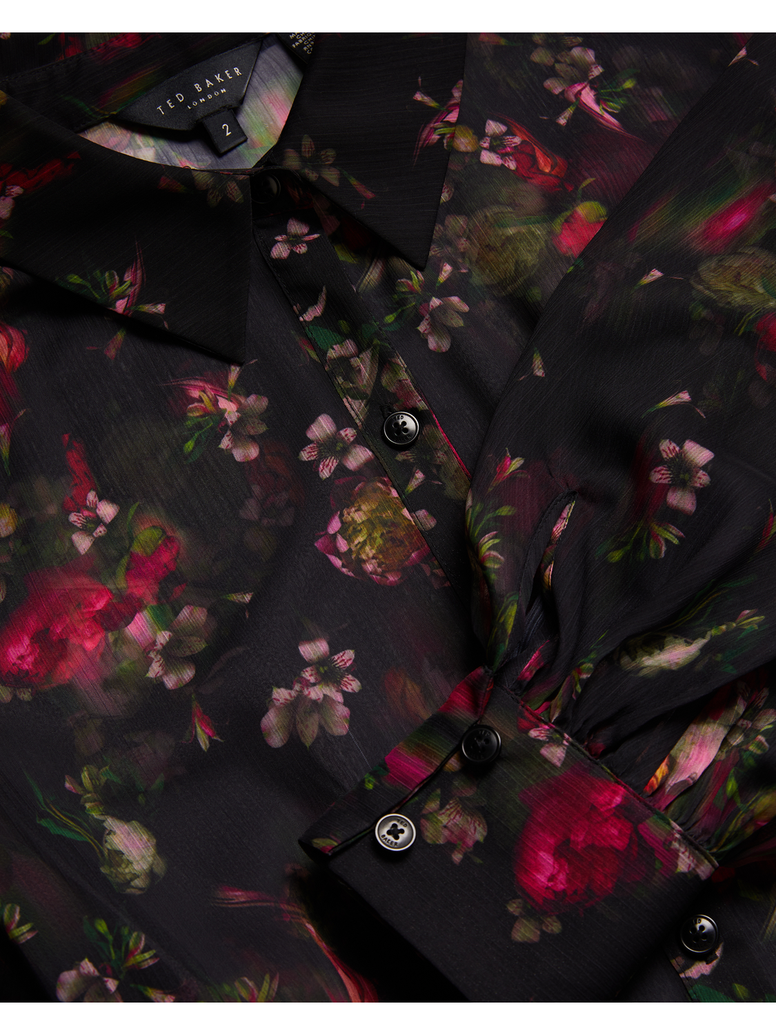 Women EBENE - Floral Print Belted Mini Shirt Dress - Ted Baker
