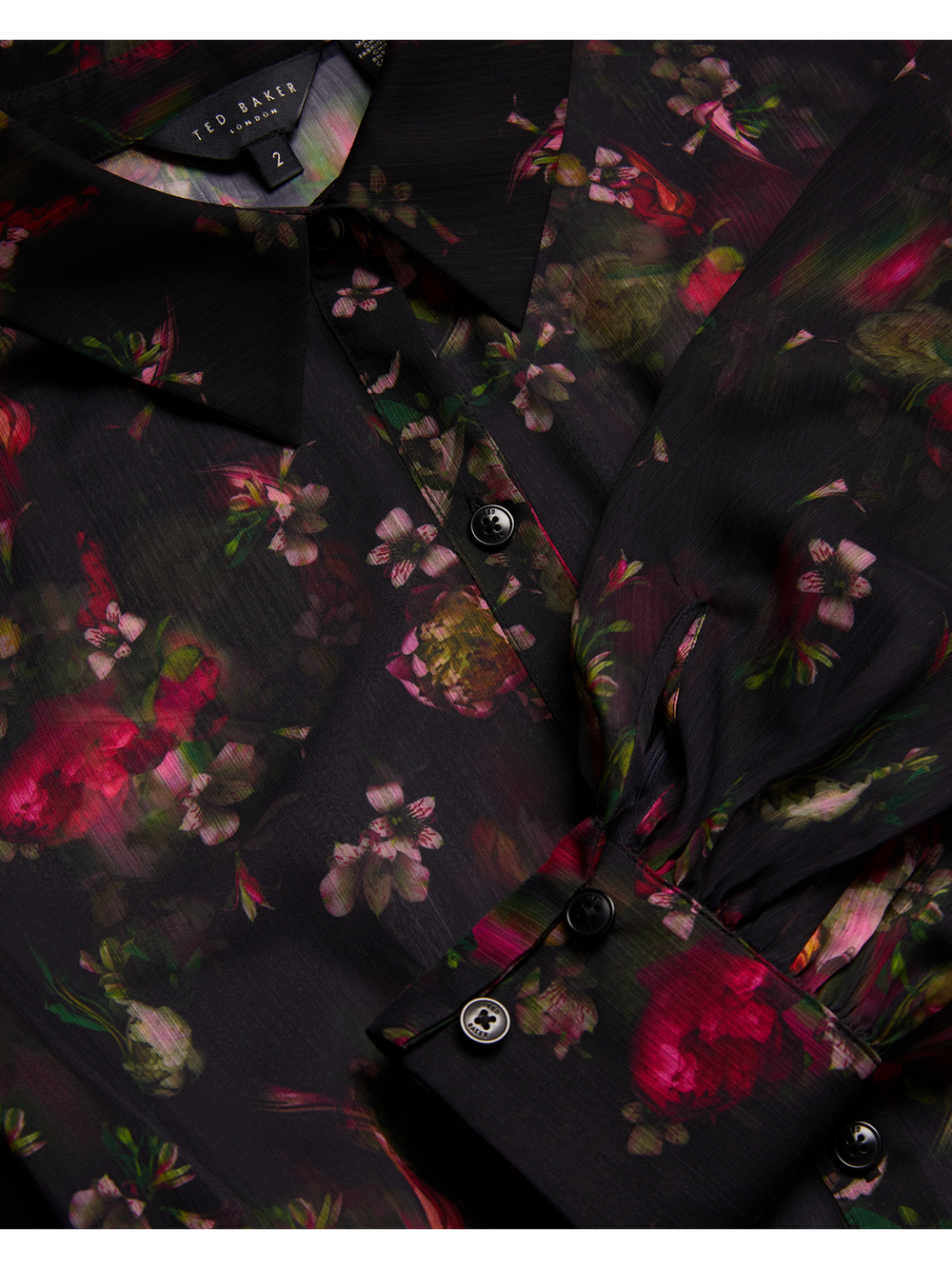 Women EBENE - Floral Print Belted Mini Shirt Dress - Ted Baker
