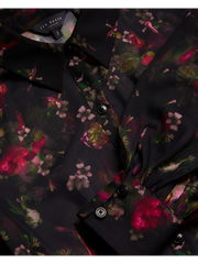 Women EBENE - Floral Print Belted Mini Shirt Dress - Ted Baker