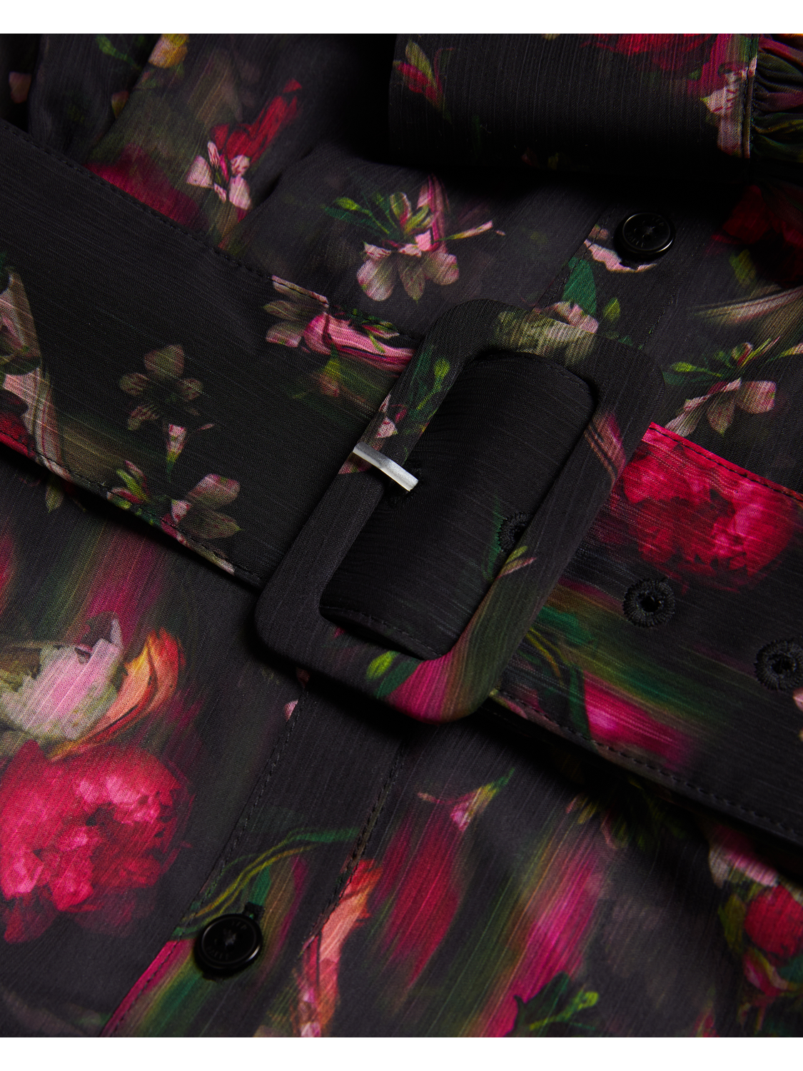 Women EBENE - Floral Print Belted Mini Shirt Dress - Ted Baker