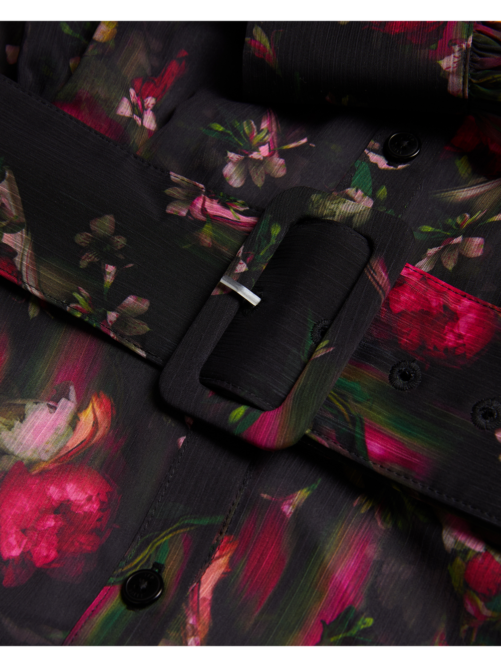 Women EBENE - Floral Print Belted Mini Shirt Dress - Ted Baker