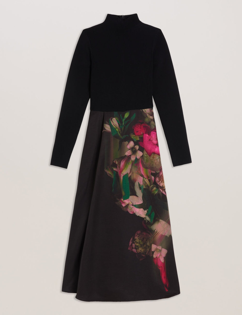 Women ASNES - Knit Bodice Midi Dress With Printed Skirt - Ted Baker