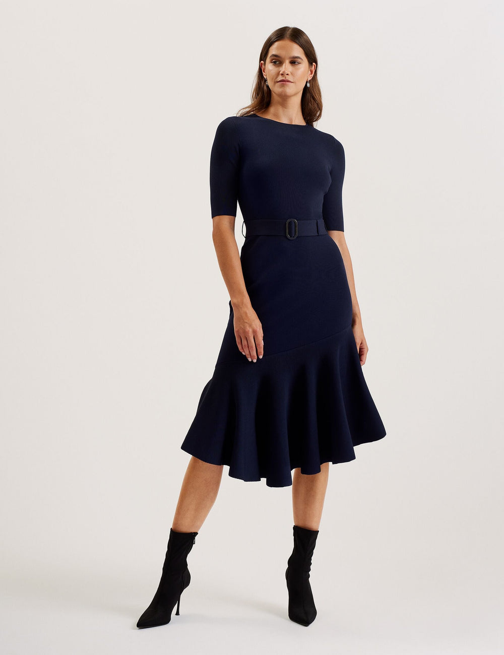 Women SAMALEE - Flippy Hem Knitted Midi Dress - Ted Baker