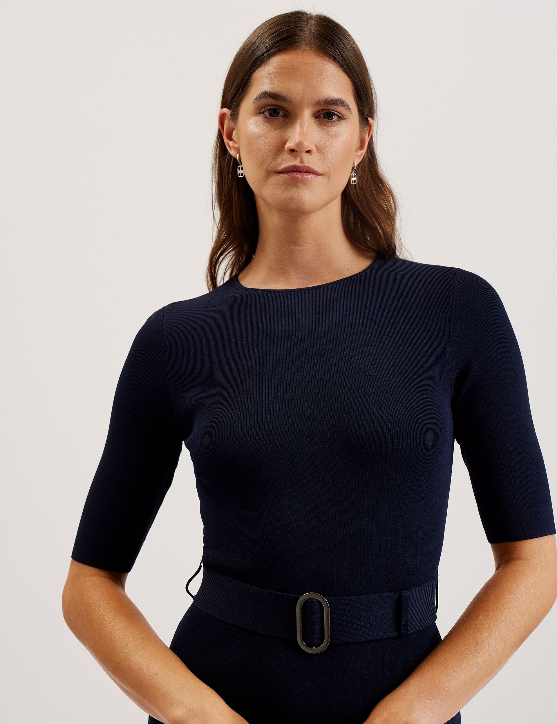 Women SAMALEE - Flippy Hem Knitted Midi Dress - Ted Baker