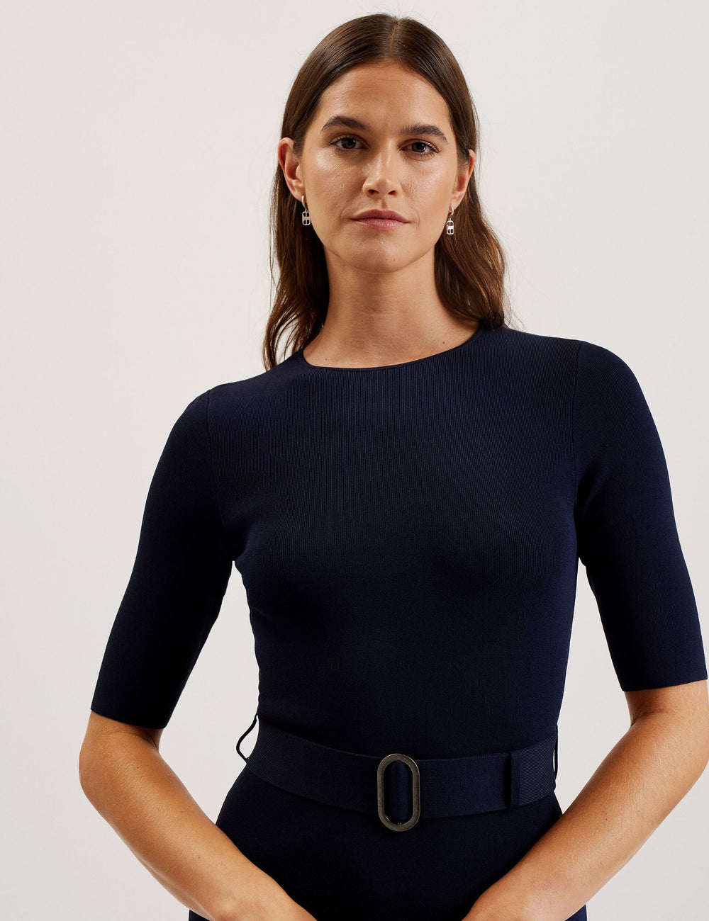 Women SAMALEE - Flippy Hem Knitted Midi Dress - Ted Baker