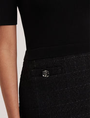 Women KOMAM - Boucle A-Line Mini Dress With Knit Bodice - Ted Baker
